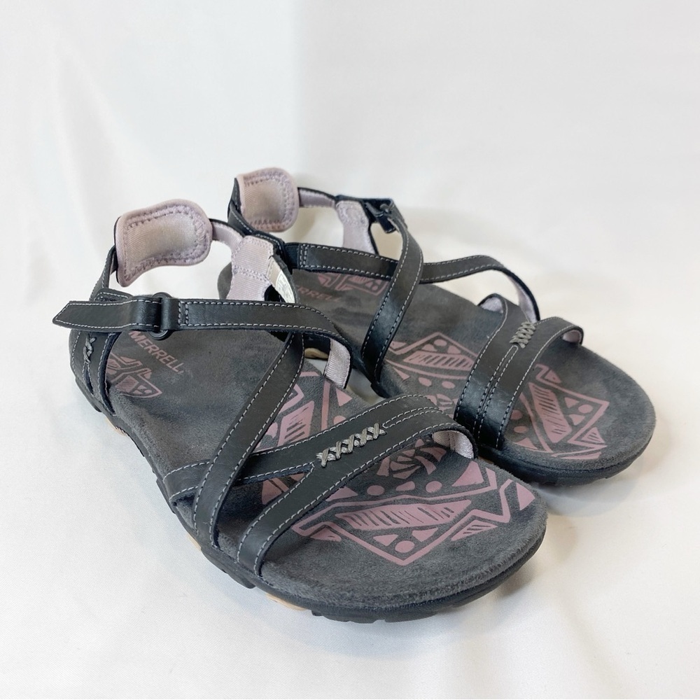Merrell Keepsake Women's 7 Strappy Walking Hiking Outdoor Grey Sandals Shoes